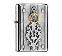 Zippo Encendedor con emblema de cromo cepillado «Come In With Ring»