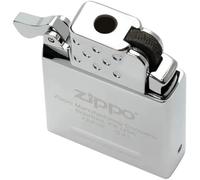 Zippo® - Encendedor de gas con llama amarilla 65815, encendedor antiviento recargable Zippo, fabricado en metal con característica "click" Zippo, color plateado, excelente idea de regalo