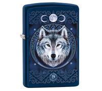 Zippo Encendedor de latón, azul, 5,5 x 3,5 x 1 cm