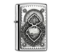 Zippo Encendedor El Sagrado Corazón Mexican Heart Encendedor De Tormenta Cromo