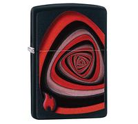 Zippo Encendedor, Latón, Black Matte-Vortex Rose, Original Pocketsize, 87, Black Matte - Vortex Rose