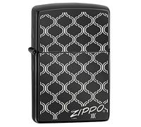Zippo Encendedor, Metal, marrón Oscuro, Talla única, High Polish Black - Art Deco