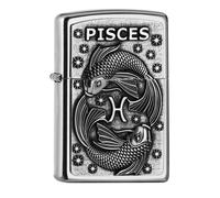 Zippo Encendedor Piscis Signo Zodiacal Pez Encendedor De Tormenta De Gasolina
