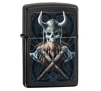 Zippo - Encendedor resistente al viento, Anne Stokes, negro altamente pulido, imagen en color, recargable, reutilizable, diseño resistente al viento, caja de regalo, fabricado en los Estados Unidos