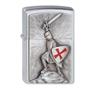 Zippo Feuerzeug 200 Crusade Victory Encendedor, Cromo Cepillado, 1 x 3,5 x 5,5 cm