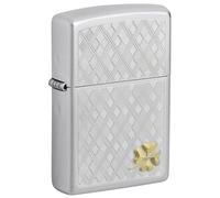 Zippo Feuerzeug PL This Stunning Four Leaf Clover Encendedor, latón, Acero Inoxidable, 1 x 3,5 x 5,5 cm