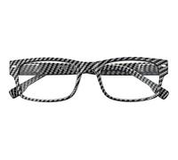 Zippo Gafas de lectura de fibra de carbono, hechas con marco de polibicarbonato, ideal para hombres y mujeres, diopter +1.50, negro, negro