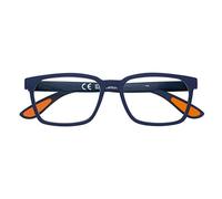 Zippo Gafas de lectura de tacto suave, hechos con un marco de líneas suaves, ideal para hombres y mujeres, diopter +2.50, color azul, subasta interna de naranja