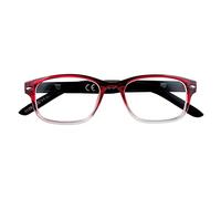 Zippo Gafas de lectura, hechas con un marco de líneas blandas, ideal para hombres y mujeres, diopter +1.50, color rojo sombreado