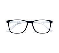 Zippo Gafas de lectura, hechas con un marco de líneas blandas, ideal para hombres y mujeres, diopter +1.00, color negro, varillas blancas