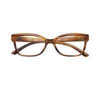 Zippo Gafas de lectura, hechas con un marco de líneas blandas, ideal para hombres y mujeres, diopter +1.00, color de madera