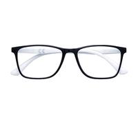 Zippo Gafas de lectura, hechas con un marco de líneas blandas, ideal para hombres y mujeres, diopter +2.00, color negro, varillas blancas