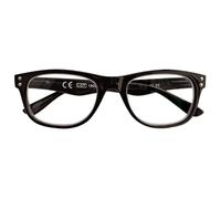 Zippo Gafas de lectura, hechas con un marco de líneas blandas, ideal para hombres y mujeres, diopter +2.00, color negro, varillas de rayas multicolor
