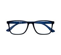 Zippo Gafas de lectura, hechas con un marco de líneas blandas, ideal para hombres y mujeres, diopter +2.50, color negro, varillas azules