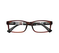 Zippo Gafas de lectura, hechas con un marco de líneas blandas, ideal para hombres y mujeres, diopter +2.00, color marrón, varillas rayadas