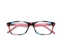 Zippo Gafas de lectura hechas con un marco de líneas blandas, ideal para hombres y mujeres, diopter +2.00, marco multicolor, varillas rosadas