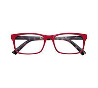 Zippo Gafas de lectura, hechas con un marco de líneas blandas, ideal para hombres y mujeres, diopter +3.00, color rojo, cañas de demi