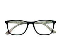 Zippo Gafas de lectura, hechas con un marco de líneas blandas, ideal para hombres y mujeres, diopter +3.00, color negro, varillas grises
