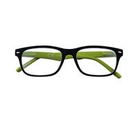 Zippo Gafas de lectura, hechas con un marco de líneas blandas, ideales para hombres y mujeres, diopter +1.50, negro, barras verdes
