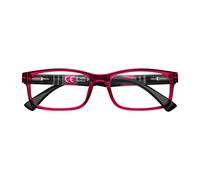 Zippo Gafas de lectura, hechas con un marco de líneas blandas, ideales para hombres y mujeres, diopter +2.50, rojo, varillas rayadas