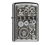 Zippo Gear Wheels Mechero, Metal, Satin Chrome, 3.5x1x5.5 cm