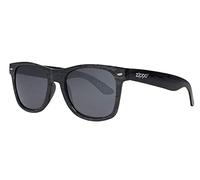 Zippo Smoke Flash Mirror Lens Gafas, Unisex, Marco de Madera Azul, Lente de Espejo Ahumado no polarizado, Talla única