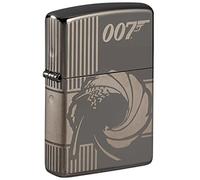 ZIPPO - James Bond 007, Black Ice - Mechero para tormentas, Recargable, en Caja de Regalo