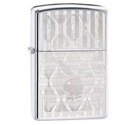 Zippo Laser Engraved Playboy High Polish Chrome Pocket Lighter, High Polish Chrome Bunny Head Logo