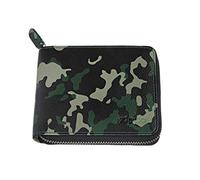 Zippo Leather Zipper Wallet Monedero 12 Centimeters Verde (Green Camouflage)