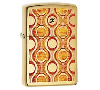Zippo Lighter, High Polish Brass, smal, High Polish Brass - Script Deco