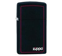 Zippo Logo Mechero, Hombre, Black Matte, 3.5x1x5.5 cm