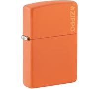 Zippo Classic Orange Matte with Logo Pocket Lighter Encendedor de Bolsillo, Mujer, Naranja