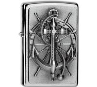 Zippo Mechero 2004290 Nautico de Benzina, Latón, Aspecto Acero Inoxidable,