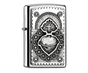 Zippo Mechero 2005163 Mexican Heart - Chrome High Polish - Zippo Collection 2017 De