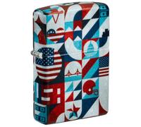 Zippo Mechero - American Icons, 540°, Color Image - Recargable - Reutilizable - Diseño Resistente al Viento - Caja de Regalo - Hecho en EE. UU.