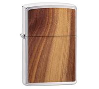Zippo Woodchuck Cedar Emblem Briquet, Unisex, Brushed Chrome, Normal