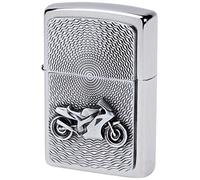 Zippo Feuerzeug 2000225 Motor Bike Emblem Briquet, Metal, Plateado, Normal