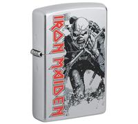 Zippo - Mechero con diseño de Iron Maiden, Cromo Satinado, Color Image, rellenable, Reutilizable, diseño Resistente al Viento, Caja de Regalo, Fabricado en Estados Unidos