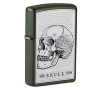 Zippo - Mechero con diseño de Jirafa, Cromo Cepillado, rellenable, Reutilizable, diseño Resistente al Viento, Caja de Regalo, Fabricado en Estados Unidos