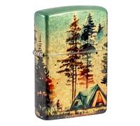 Zippo - Mechero con Emblema de Calavera, Negro Mate, Recargable, Reutilizable, diseño Resistente al Viento, Caja de Regalo, Fabricado en Estados Unidos