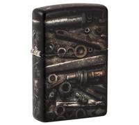 Zippo - Mechero con Emblema de monopatín, Cromo Satinado, Recargable, Reutilizable, diseño Resistente al Viento, Caja de Regalo, Fabricado en Estados Unidos