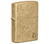 Zippo - Mechero de Calavera Homo sapiens, Verde Mate, Recargable, Reutilizable, diseño Resistente al Viento, Caja de Regalo, Fabricado en Estados Unidos