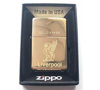 Zippo Mechero de Gasolina de latón Macizo con Grabado de Liverpool