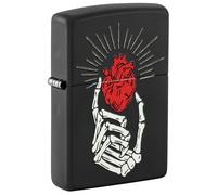 Zippo Encendedor a Prueba de Viento - Punk Skull Design - Recargable - Estuche de Regalo - Metal - Hecho en EEUU