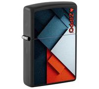 Zippo Mechero de tormenta - Contemporary Zippo, Black Matte, Color Image - Recargable - Reutilizable - Diseño Resistente al Viento - Caja de Regalo - Fabricado en Estados Unidos