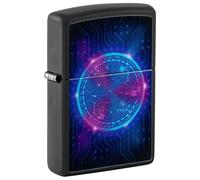 Zippo, Mechero, Diseño de Lotus Moon, Iridiscente con Grabado láser, Recargable, Reutilizable, diseño Resistente al Viento, Caja de Regalo, Fabricado en Estados Unidos