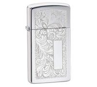 Zippo slim venetian lighter high polished cromo