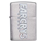 Zippo Mechero Far Cry 5, Cromo Cepillado, Imagen de Color, Recargable, Reutilizable, diseño Resistente al Viento, Caja de Regalo, Fabricado en Estados Unidos