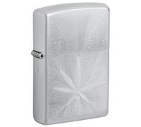 Zippo Encendedor a Prueba de Viento - Leaf Design - Recargable - Estuche de Regalo - Metal - Hecho en EEUU
