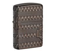 Zippo - Mechero Harley-Davidson Coleccionable, Negro escarchado, Recargable, Reutilizable, diseño Resistente al Viento, Caja de Regalo, Fabricado en Estados Unidos